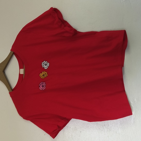 Virgin De Guadalupe Mother Mary Graphic Red Crop Tee Chola Sz XL Women - Picture 10 of 10